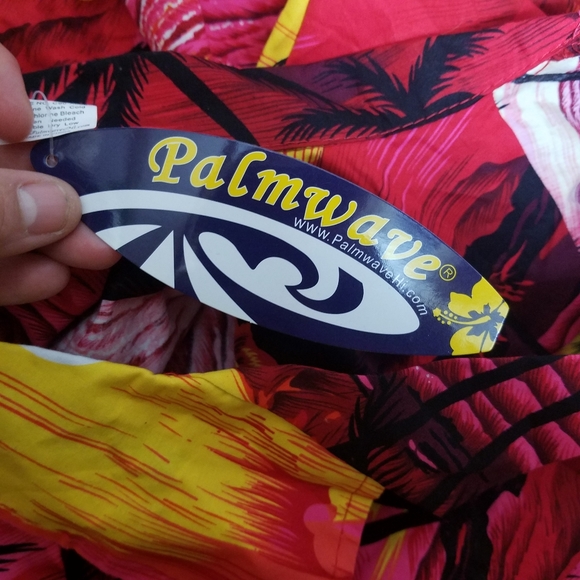 Palmwave Men`s Hawaiian Short Sleeved Button Down Shirt Cruise Wear New Size 2XL - Picture 5 of 7